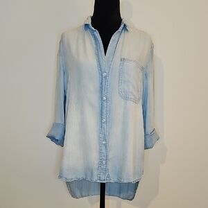 cloth & stone Light Blue Washed Denim Shirt